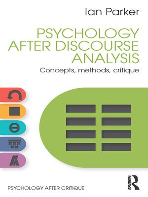 cover image of Psychology After Discourse Analysis
